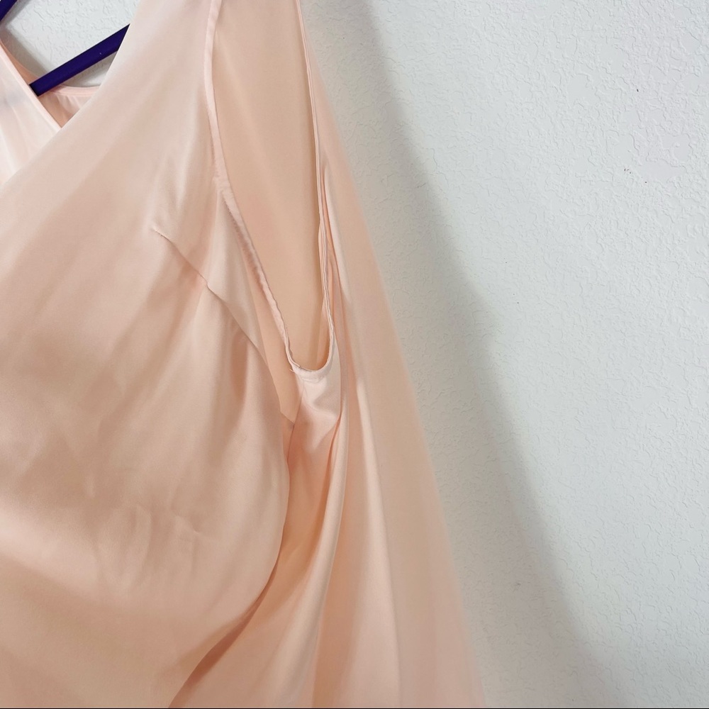 Torrid Peach Pleated Georgette Sleeveless Blouse Tank Top Plus Size 5X - Picture 9 of 13